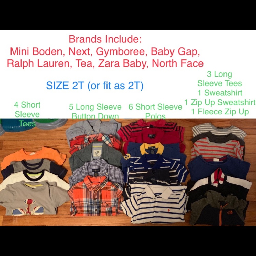 Boys Size 2T Lot Tops - Name Brands